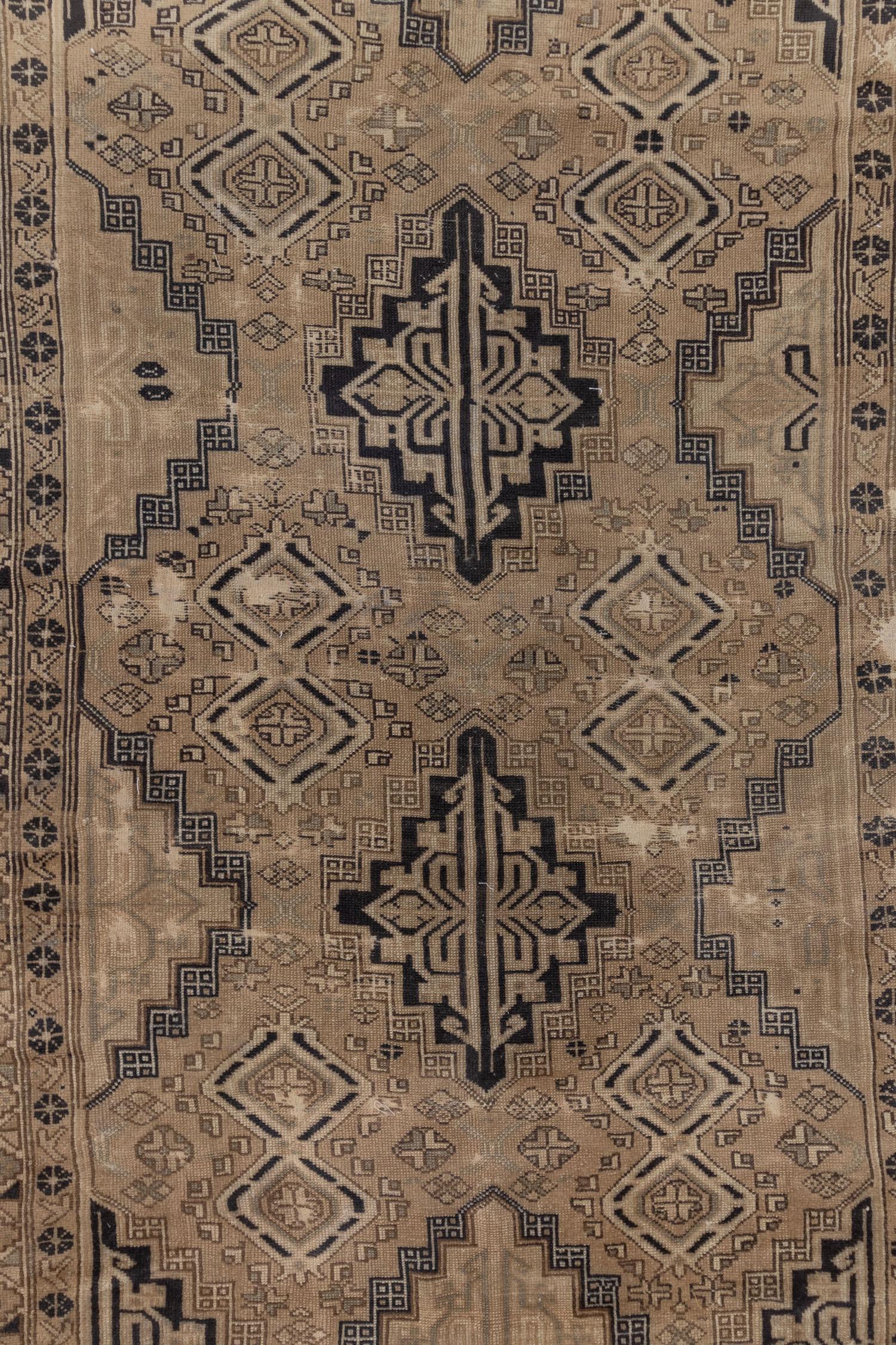 Hand-Knotted Caucasian Vintage Rug For Sale