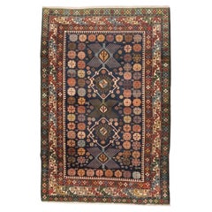 Antique Caucasus Wool Rug. Shirvan Design. 1.26 x 1.92 m