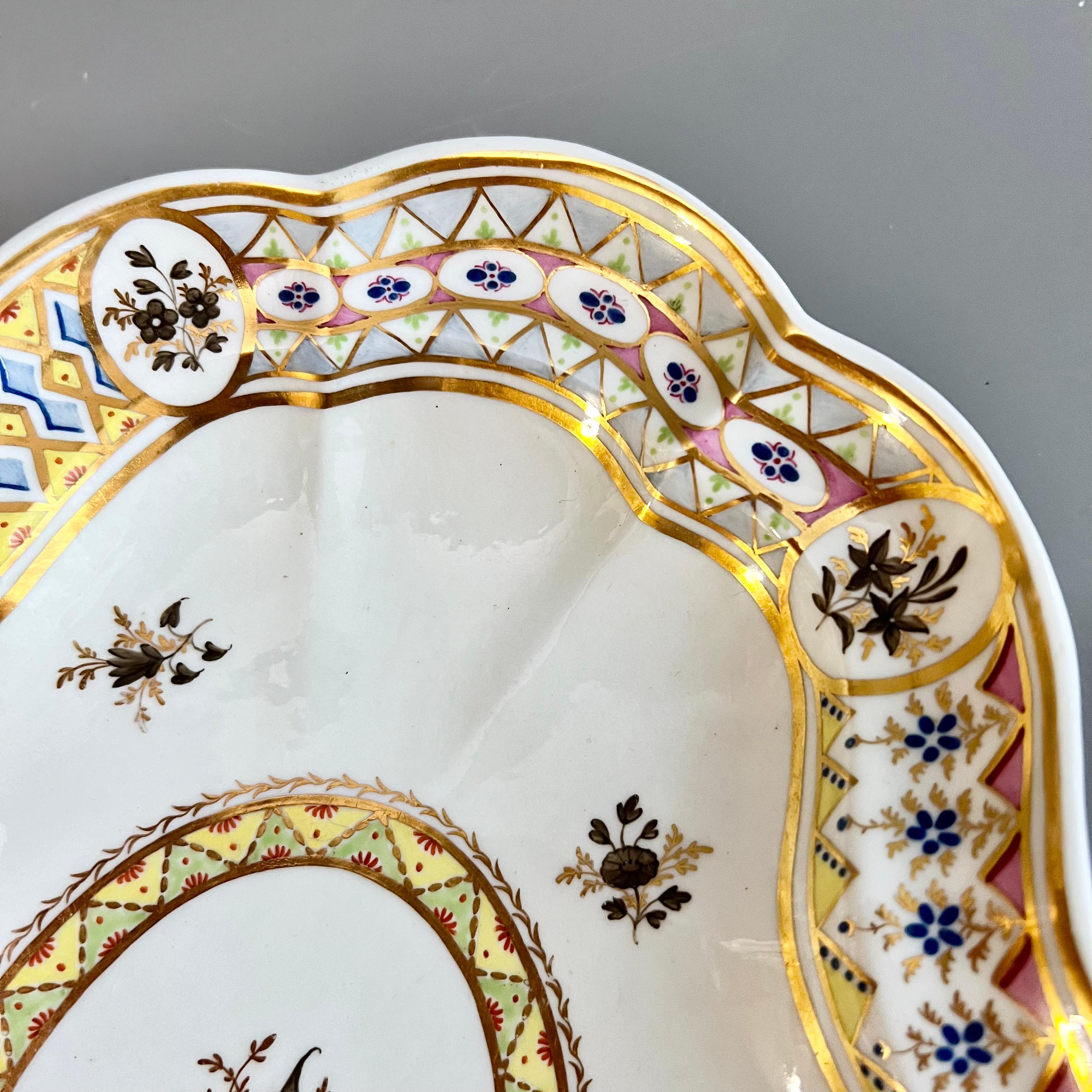 Plato Caughley, diseño arlequín al estilo del servicio Donegall, ca 1793 finales del siglo XVIII en venta