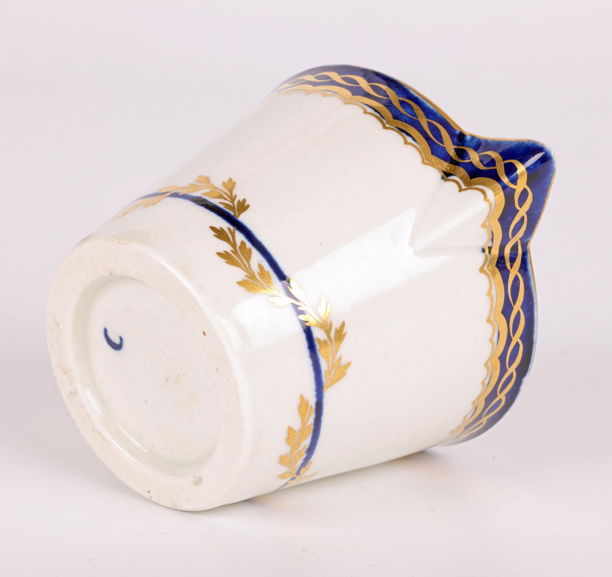 Caughley English Porcelain Pail Shape Cream Jug For Sale 6