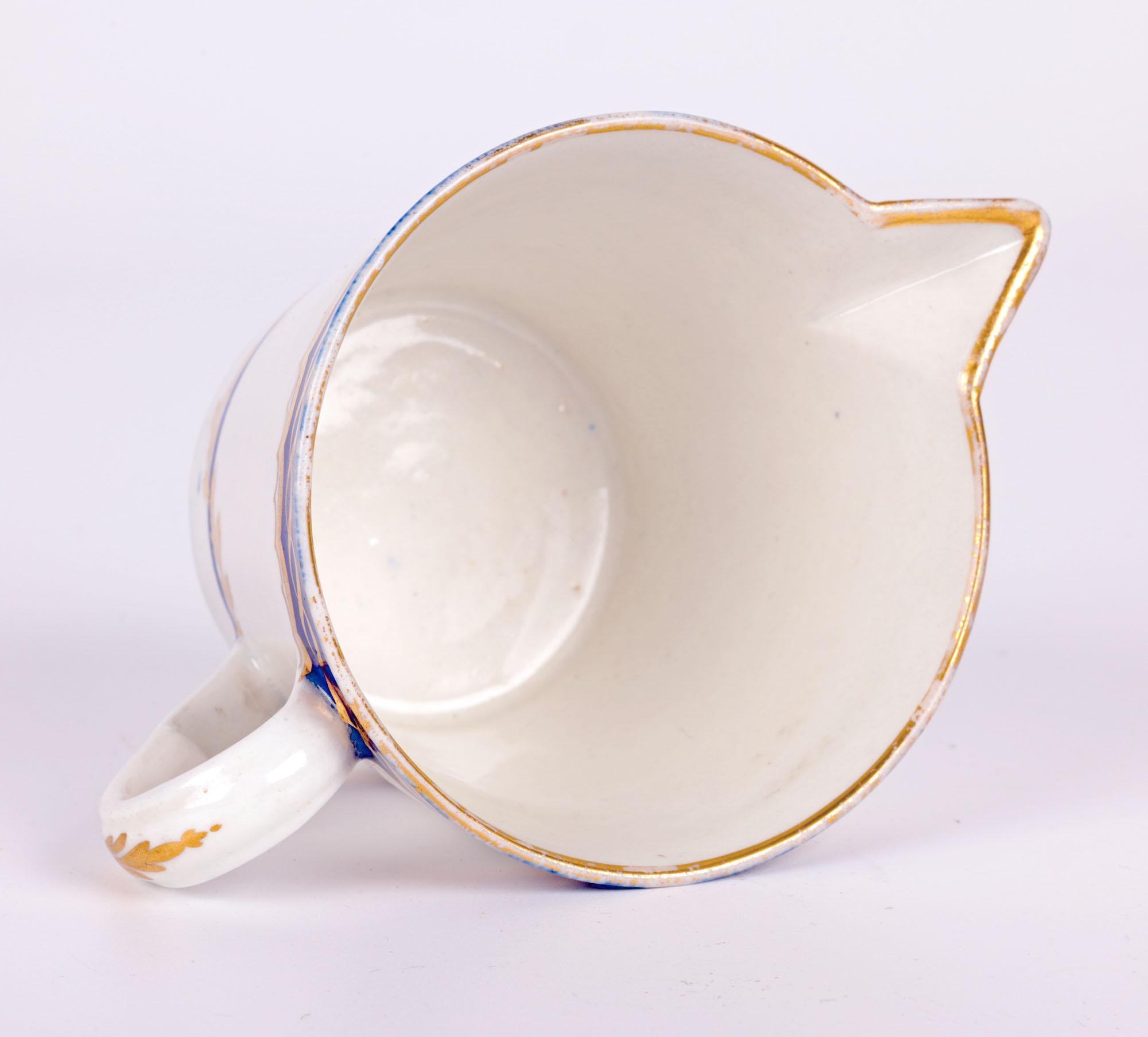 Fin du XVIIIe siècle Caughley Porcelain English Pail Shape Cream Jug (cruche à crème) en vente