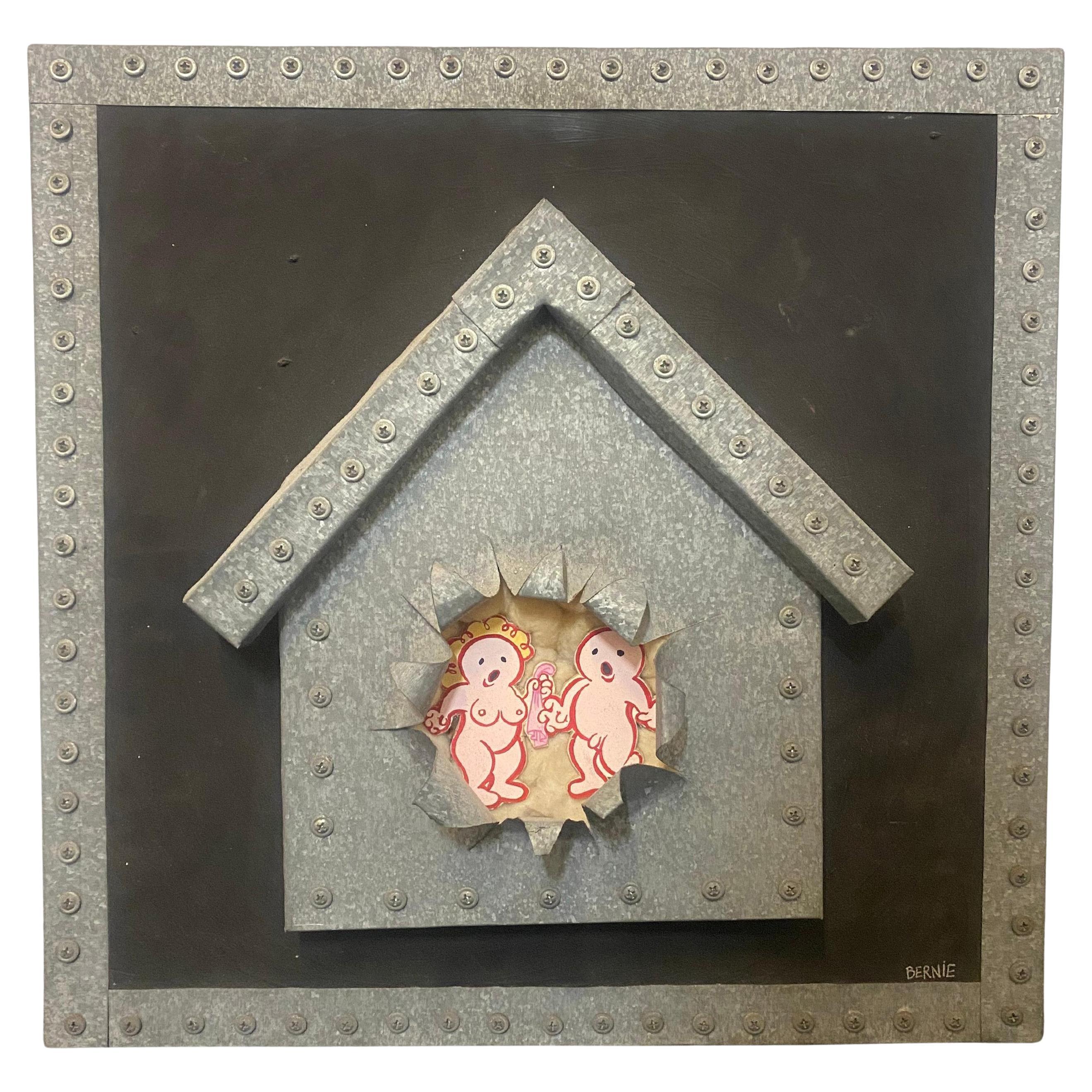 " Caught in the Frame " / Pièce murale en Metal Art populaire de Bernie en vente