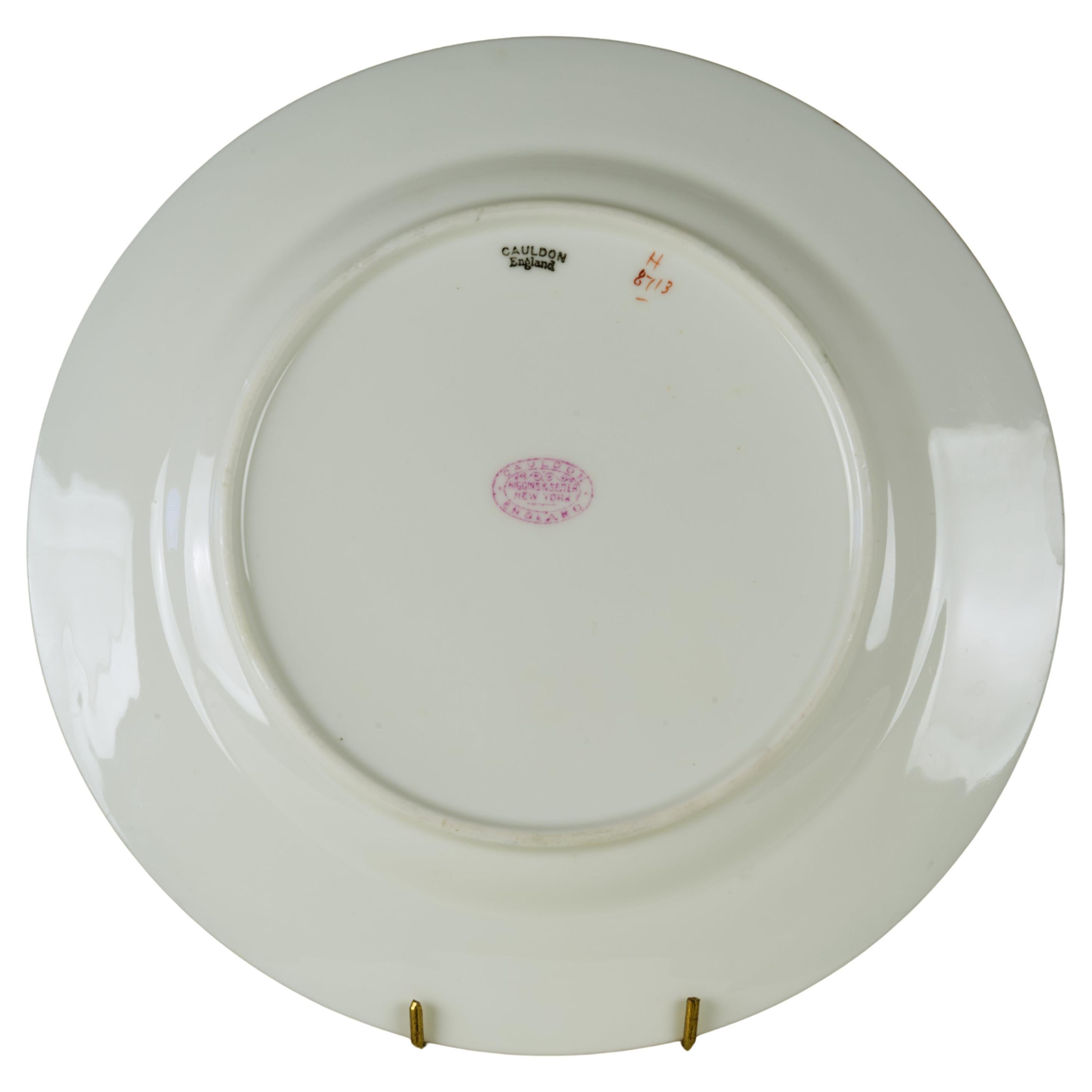 Cauldon set of 6 luncheon plates in H8413 pattern, 1904-1915 For Sale 1