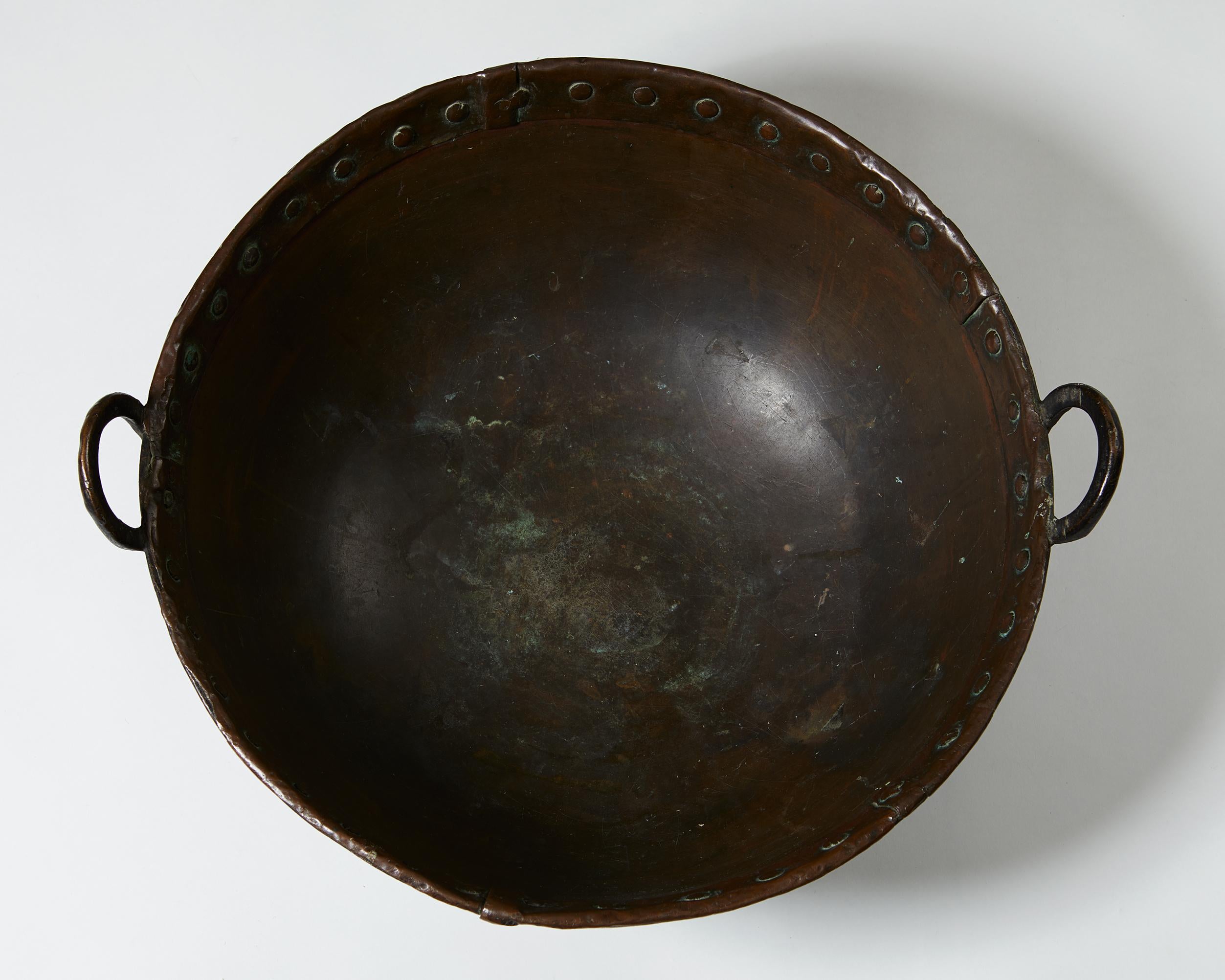 Swedish Copper cauldron, anonymous, Sweden, 1880s For Sale