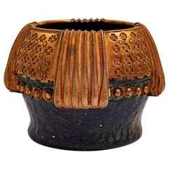 Cauldron Vase Gustav Gurschner Bronze circa 1910 Signed