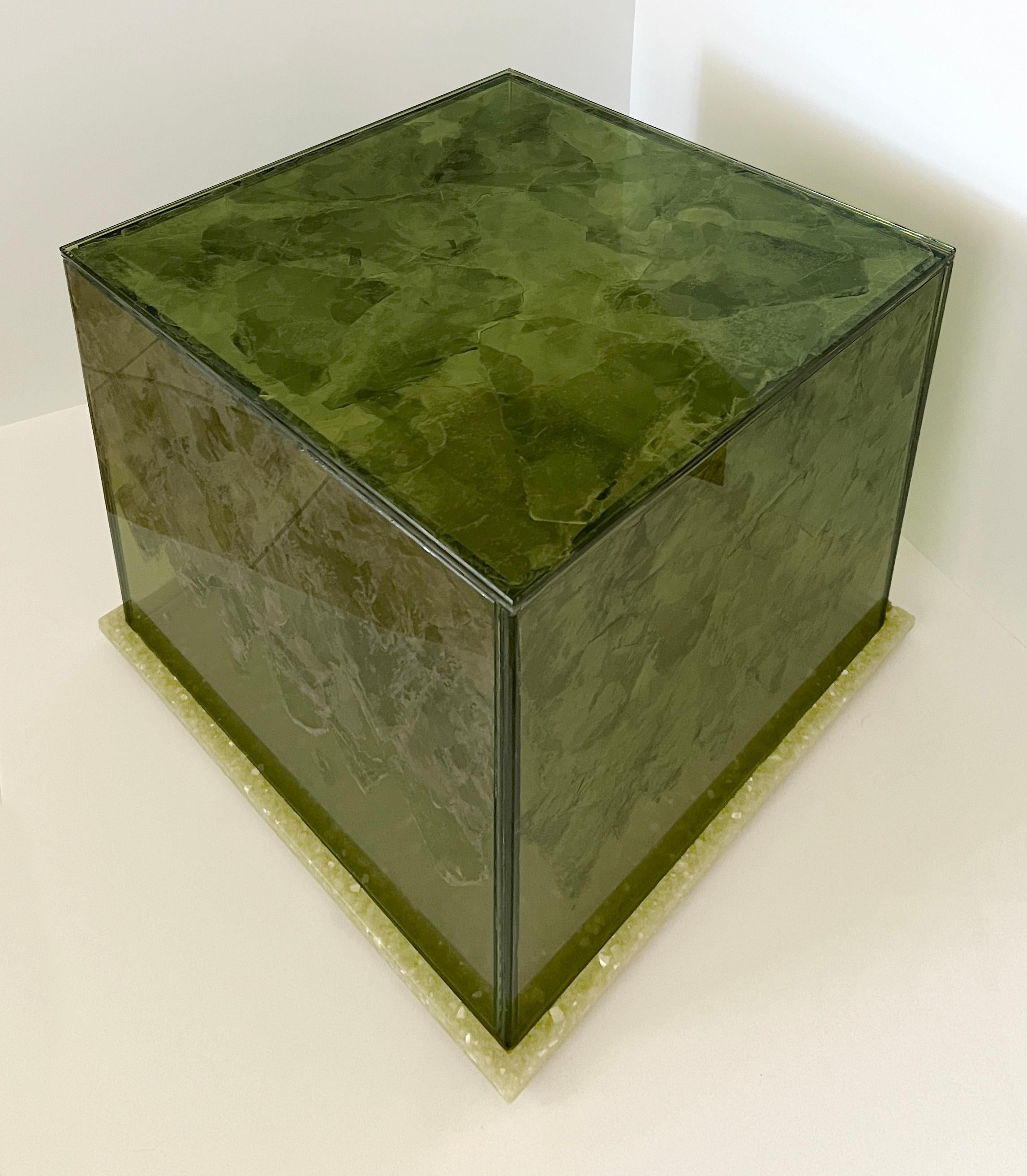 CAUSEWAY SIDE TABLE (GREEN) by Micah Heimlich For Sale 1