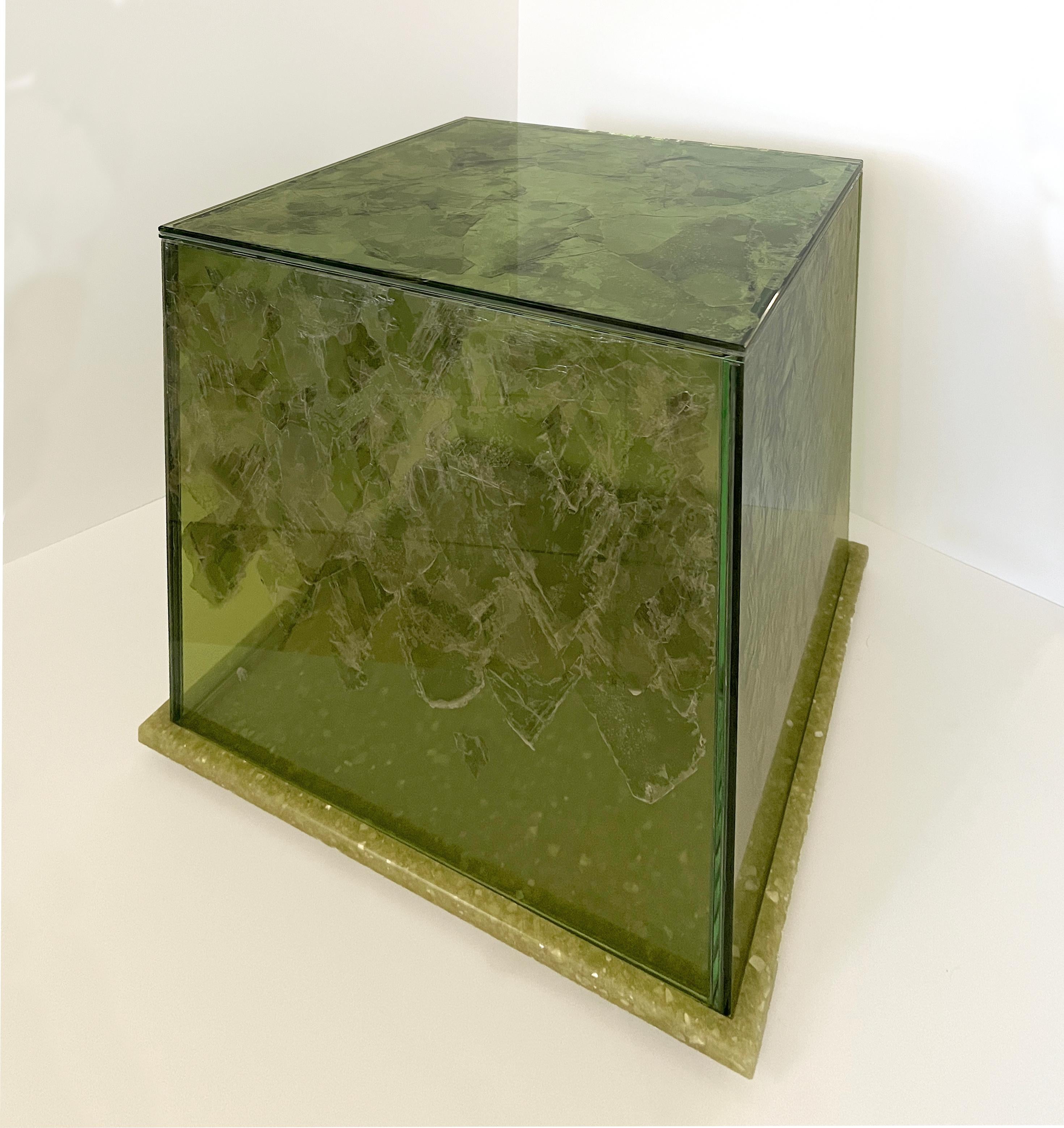 CAUSEWAY SIDE TABLE (GREEN) by Micah Heimlich For Sale 2