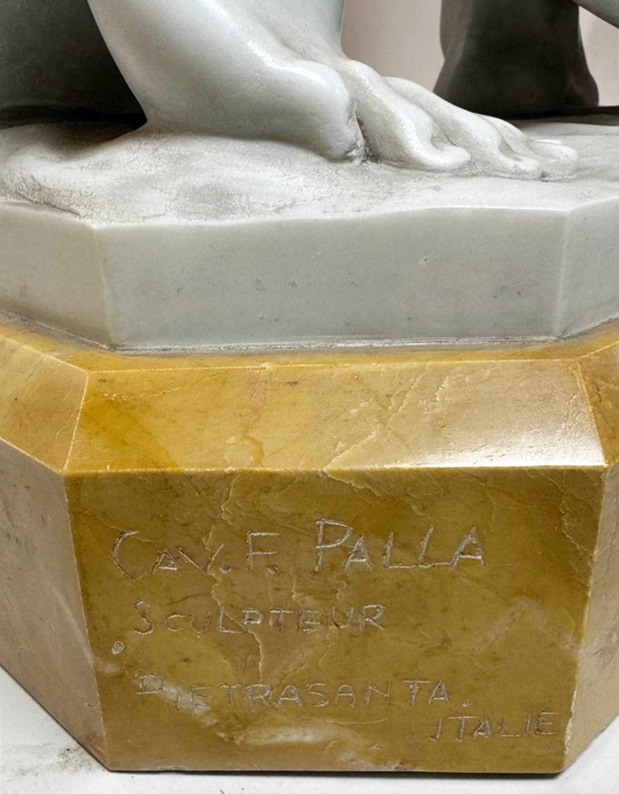 italien Cav. F. Pallas, sculpture en marbre 