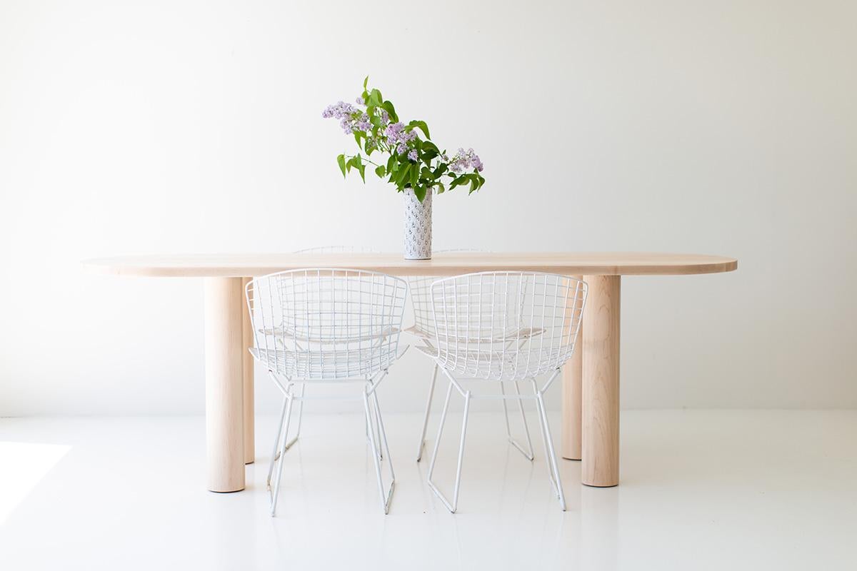 lennon oval graywash wood pedestal dining table