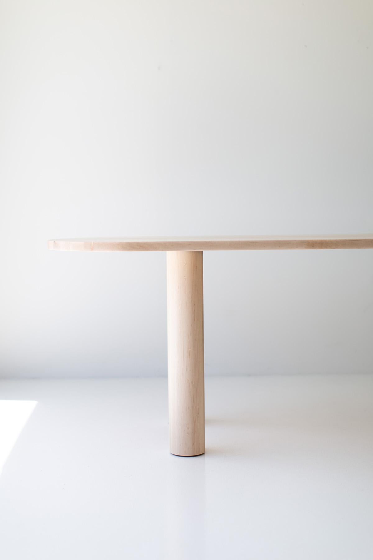 Contemporary Bertu Dining Table, Modern Oval Dining Table, Dining Table, Maple, Cava For Sale