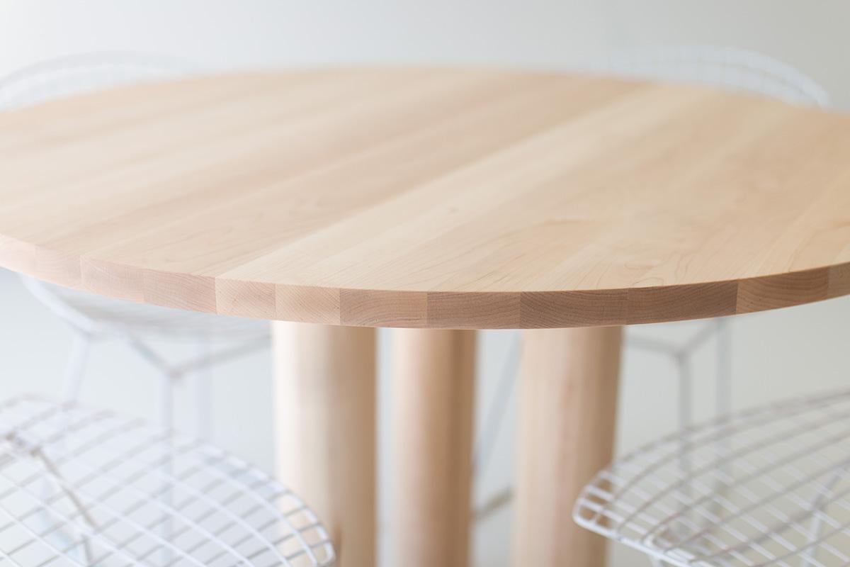 Contemporary Bertu Dining Table, Modern Round Dining Table, Dining Table, Maple, Cava For Sale