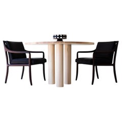 Table de salle à manger Bertu, table de salle à manger ronde moderne, table de salle à manger, érable, Cava