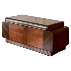 Cavalier Art Deco Waterfall Cedar Chest with Side Doors, Restored