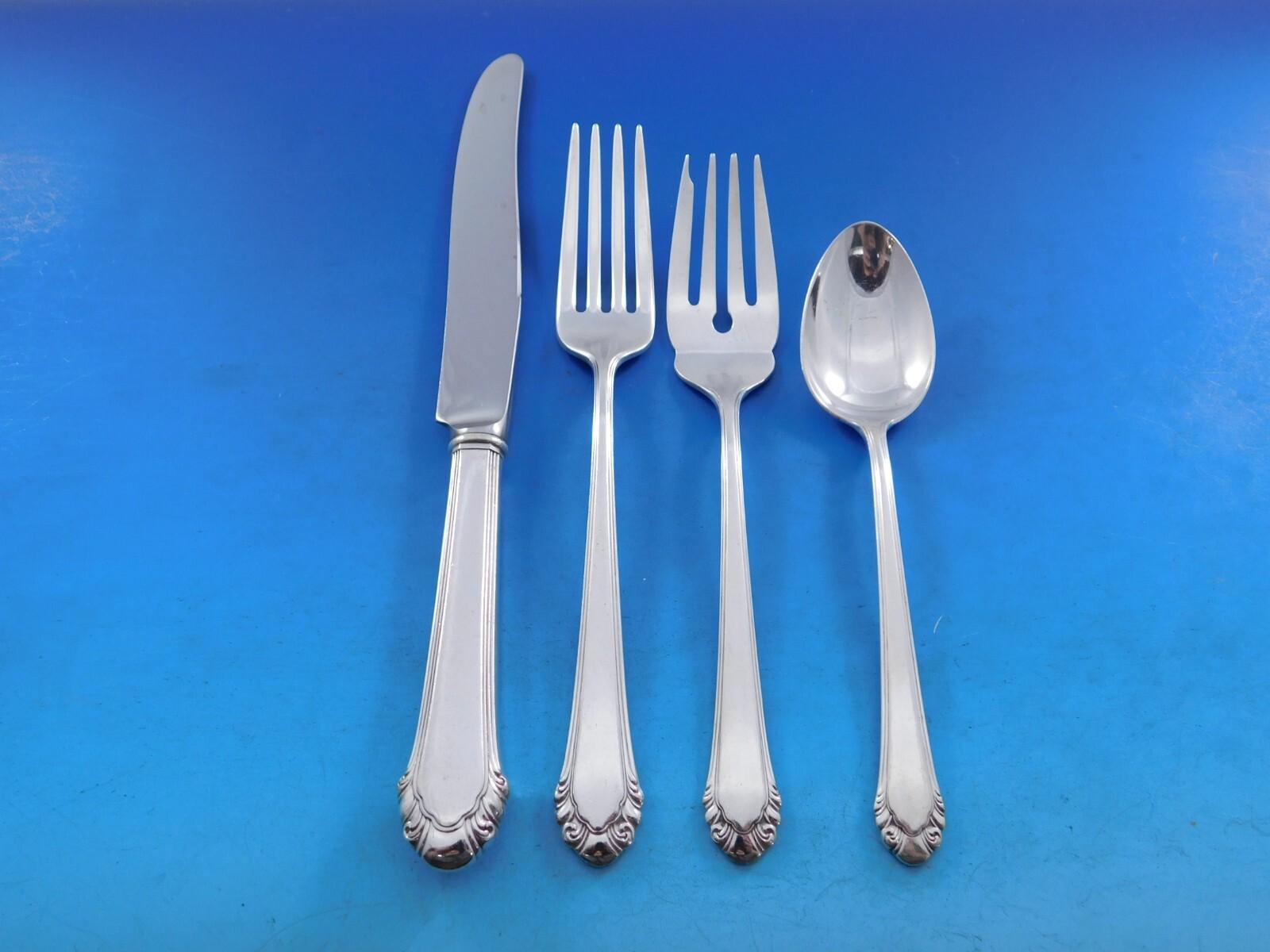 Cavalier by Gorham Silverplate Flatware Set for 8 Luncheon Service 83 Pieces In condizioni ottime in vendita a Big Bend, WI
