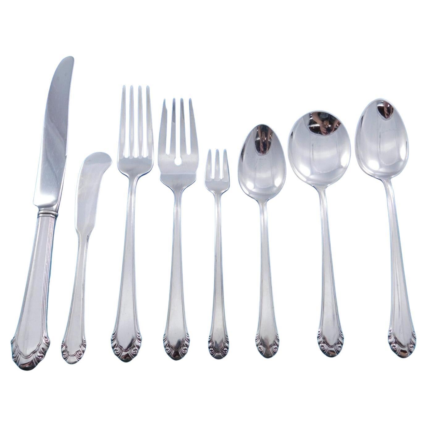 Cavalier by Gorham Silverplate Flatware Set for 8 Luncheon Service 83 Pieces