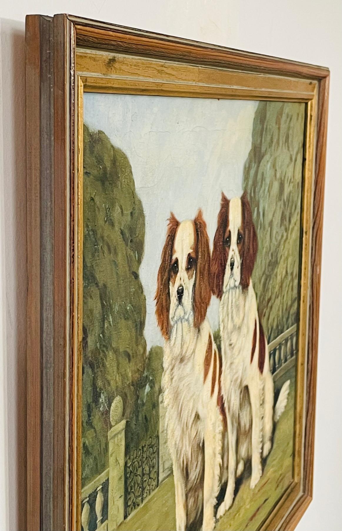 Cavalier King Charles Spaniel Dogs Painting in the Style of Otto Eerelman 4