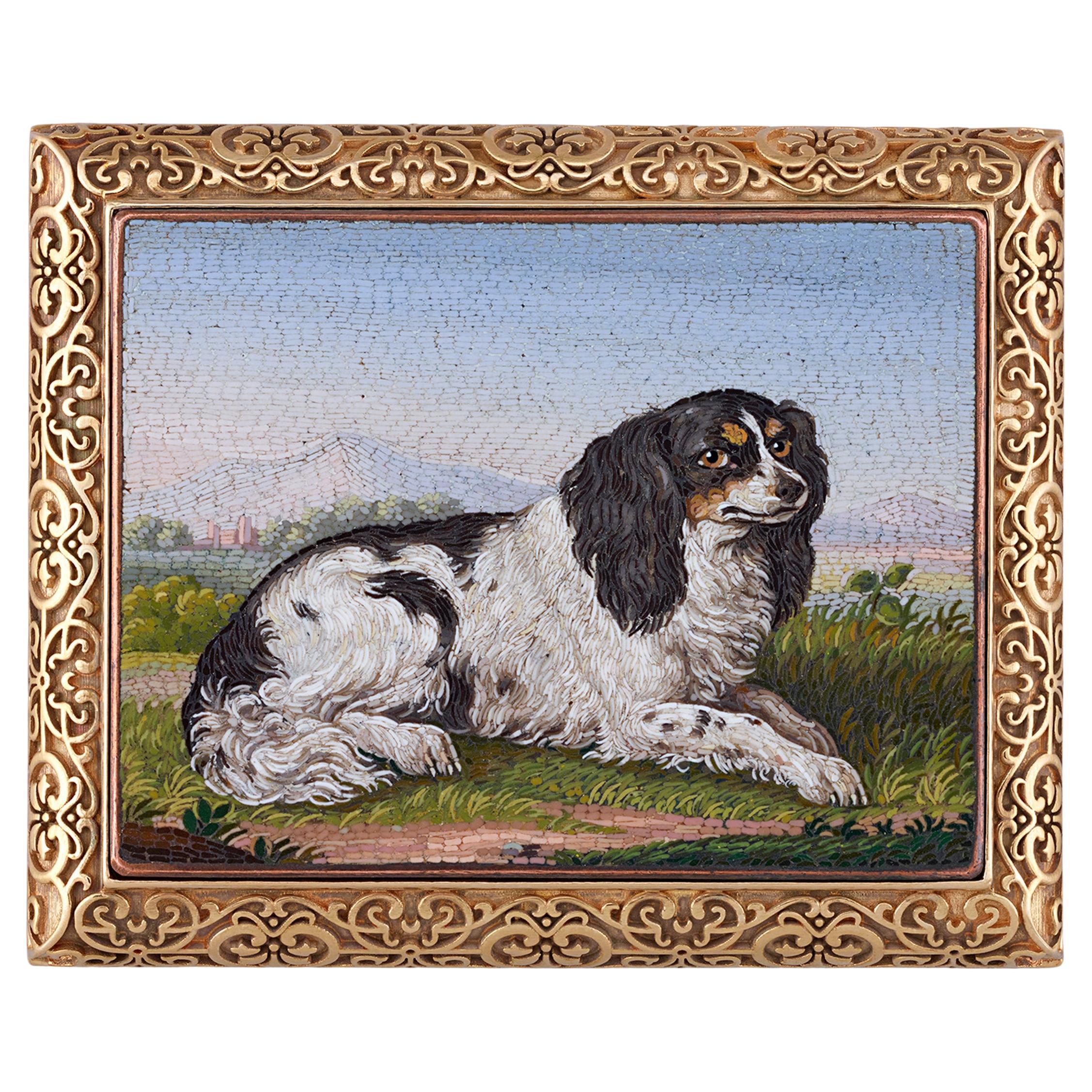 Cavalier King Charles Spaniel: Brosche mit Cavalier-King-Print-Motiv im Angebot