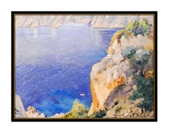 Cavalier Michele Frederico Original Oil Painting On Canvas Signed Seascape Art