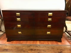 Cavalier Mid-Century Modern Mahogany Eight-Drawer Dresser Chest