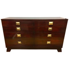 Cavalier Mid-Century Modern Mahogany Eight-Drawer Dresser Chest
