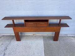 Cavalier-Kopfteil in Queen-Size, Walnuss, Mitte des 20. Jahrhunderts, 1958, USA