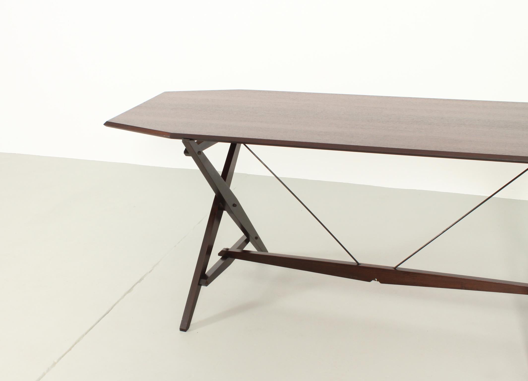 Italian Cavalletto Dining or Working Table by Franco Albini for Poggi For Sale
