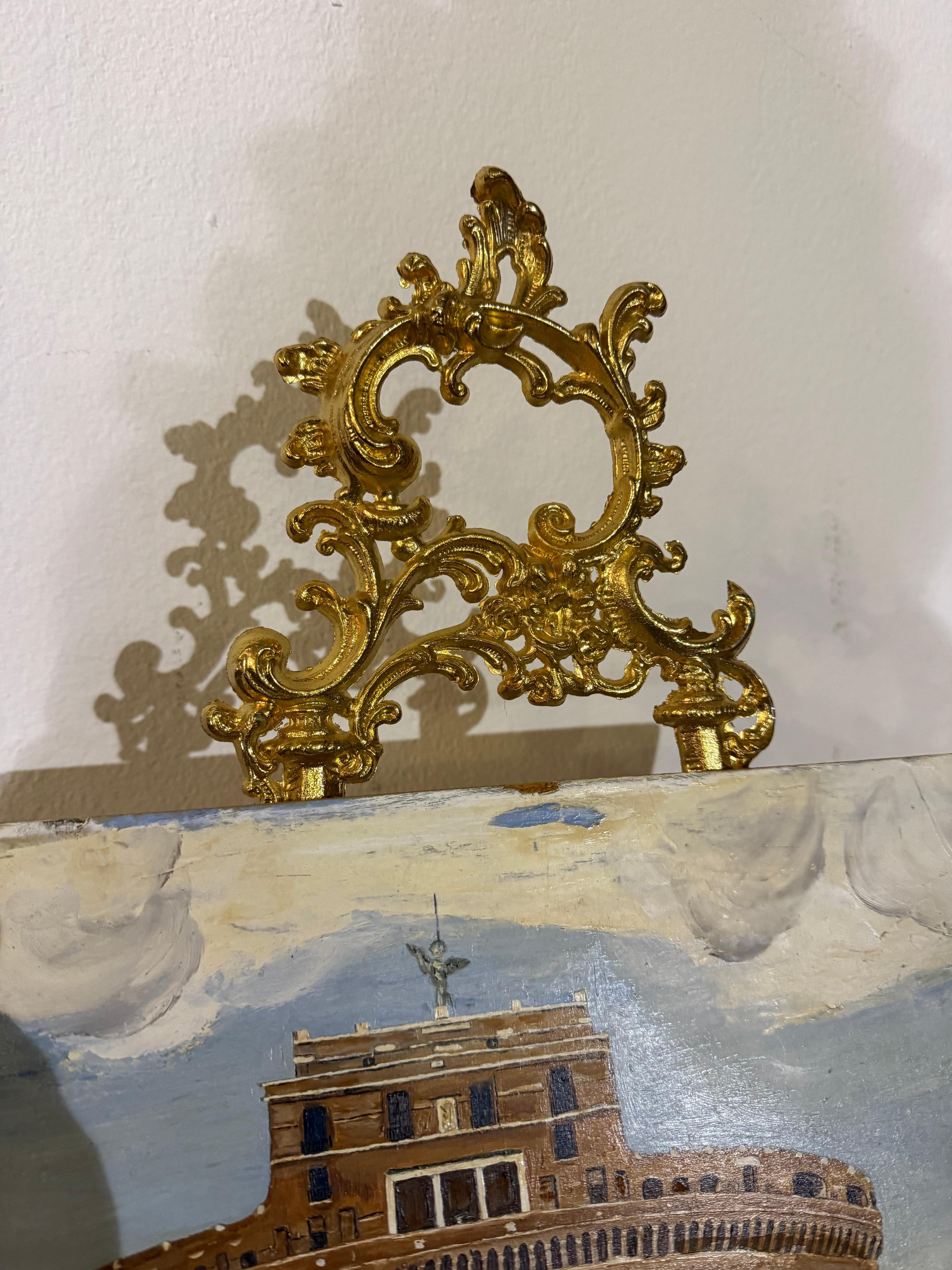 Cavalletto in bronzo lucido portafoto stile francese secolo XX in vendita 1