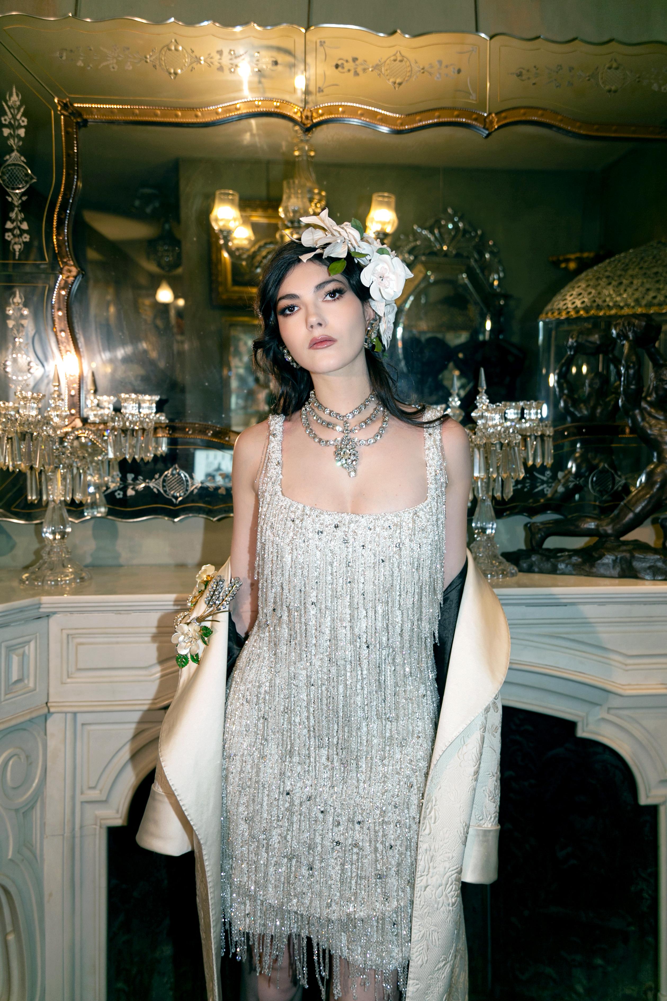 Cavalli beaded dress In Excellent Condition For Sale In SAINT-OUEN-SUR-SEINE, FR