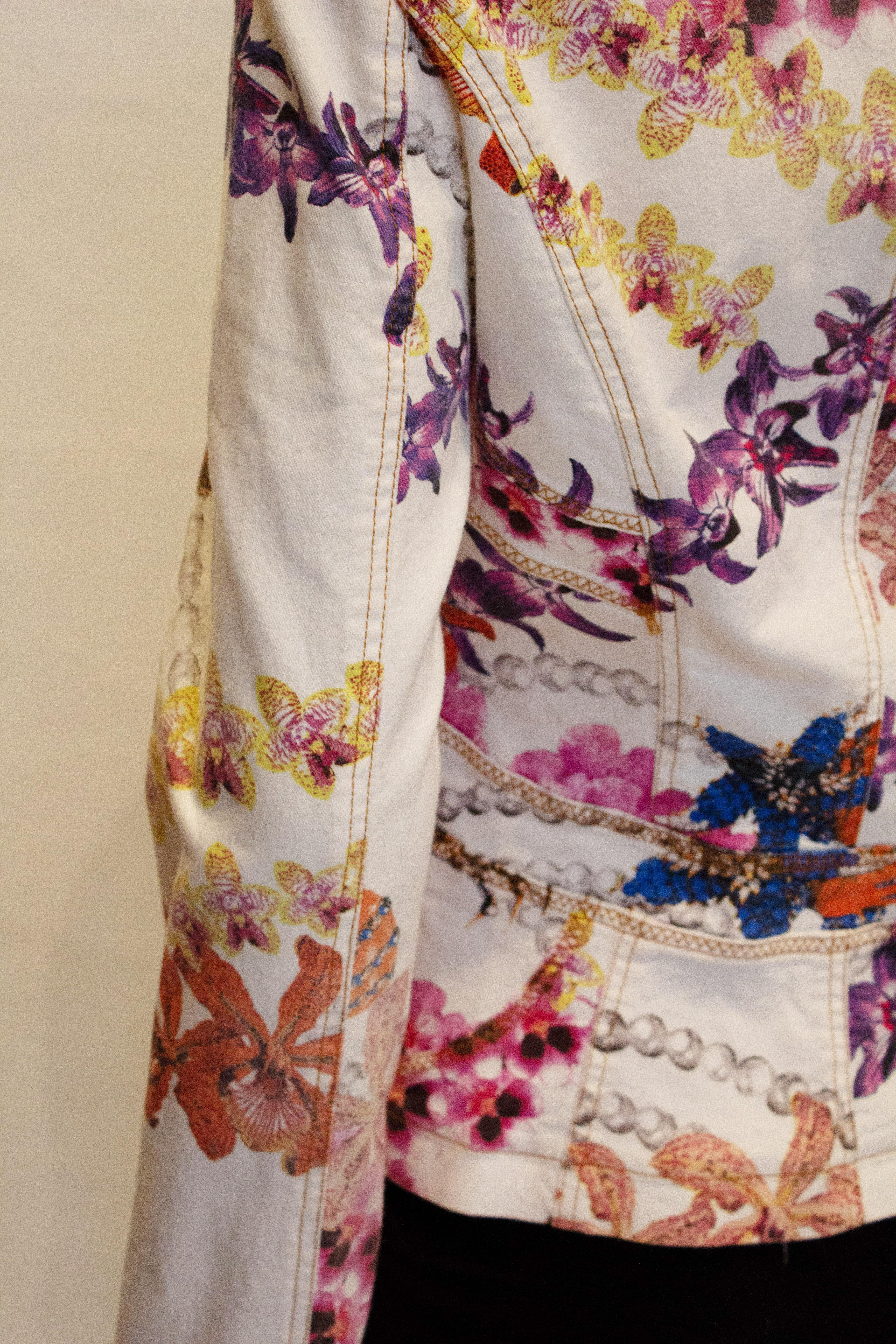 Cavalli Floral Cotton Jacket For Sale 1