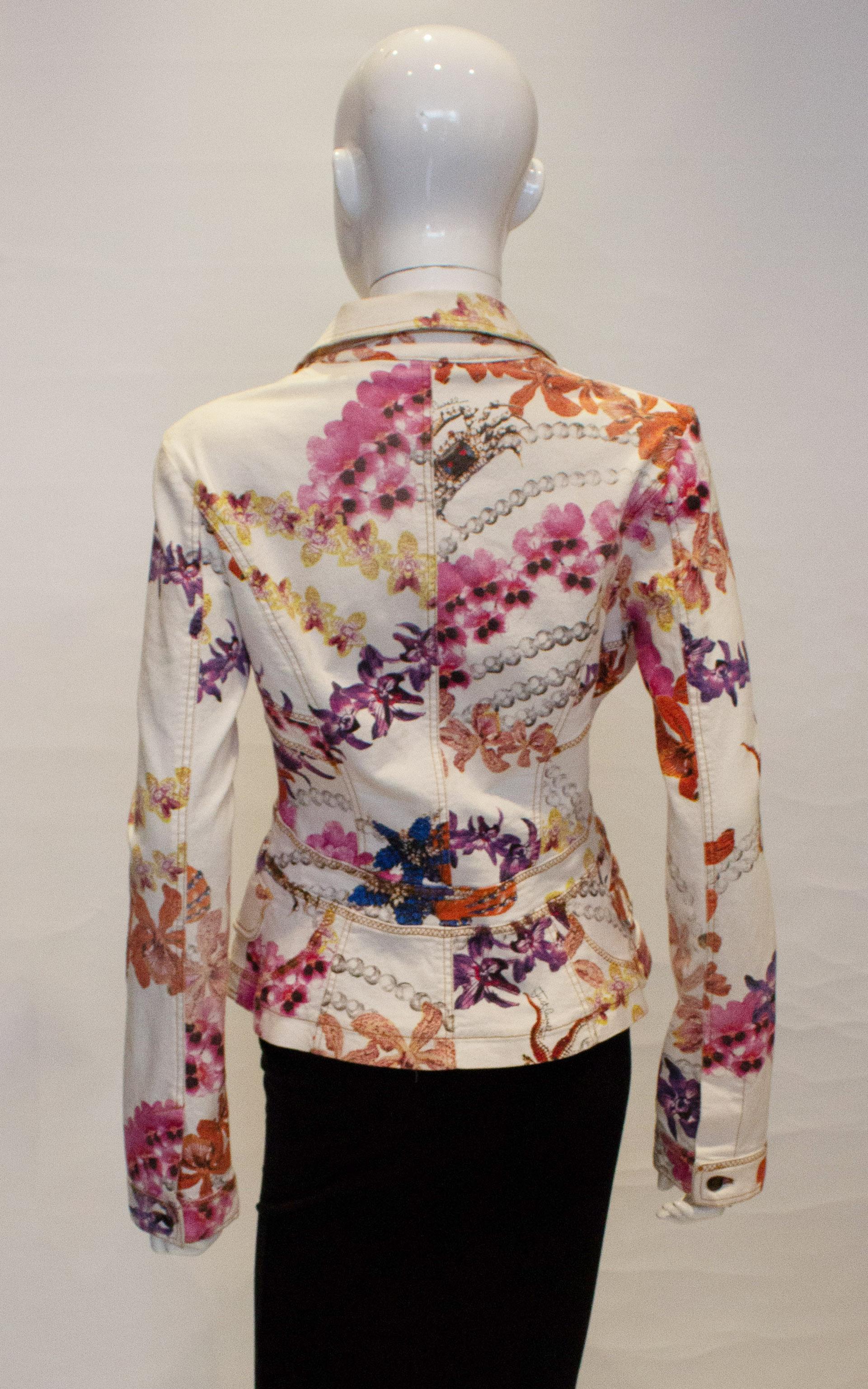 Cavalli Floral Cotton Jacket For Sale 2