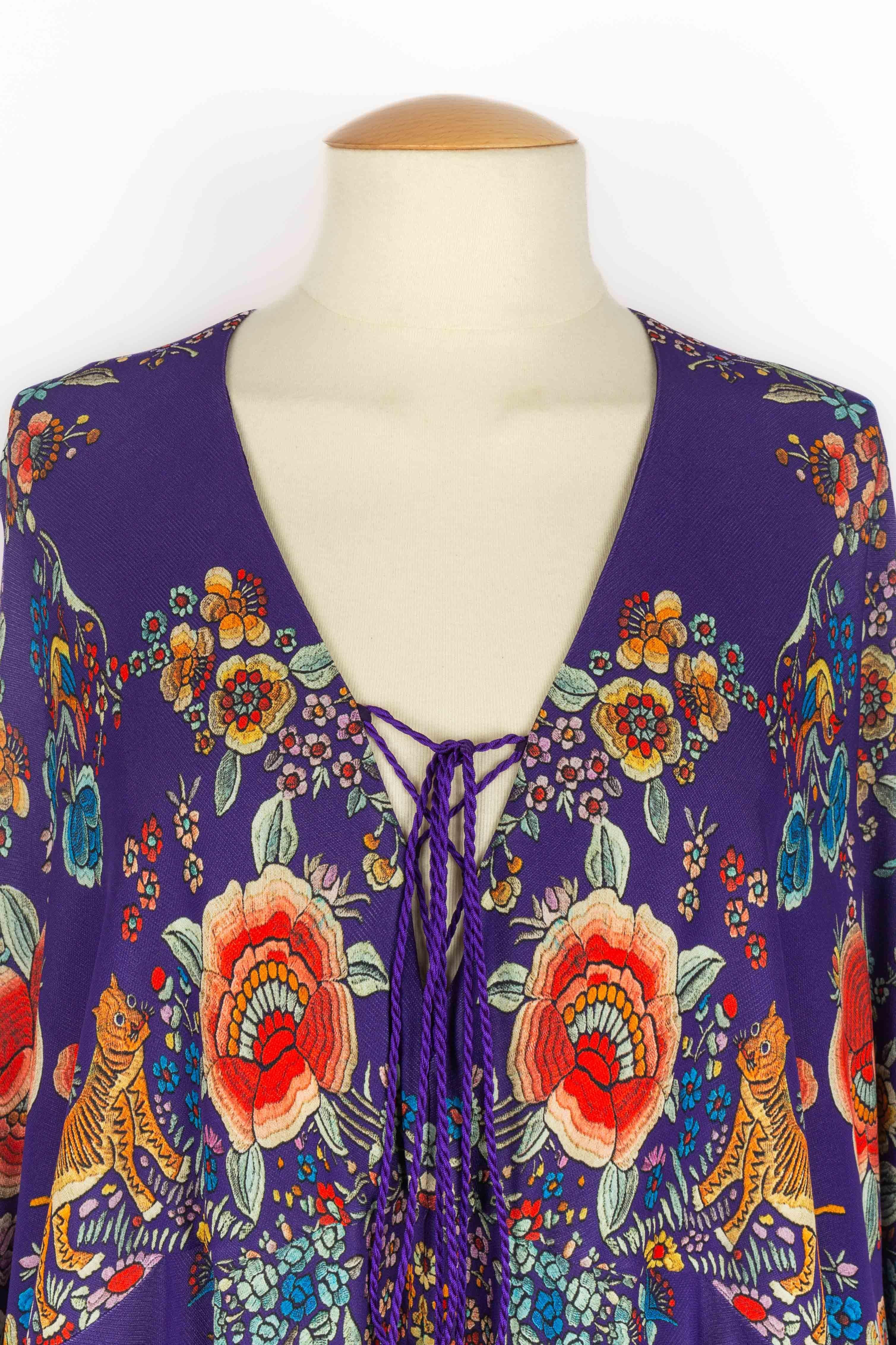 Viola Abito in jersey Cavalli in vendita