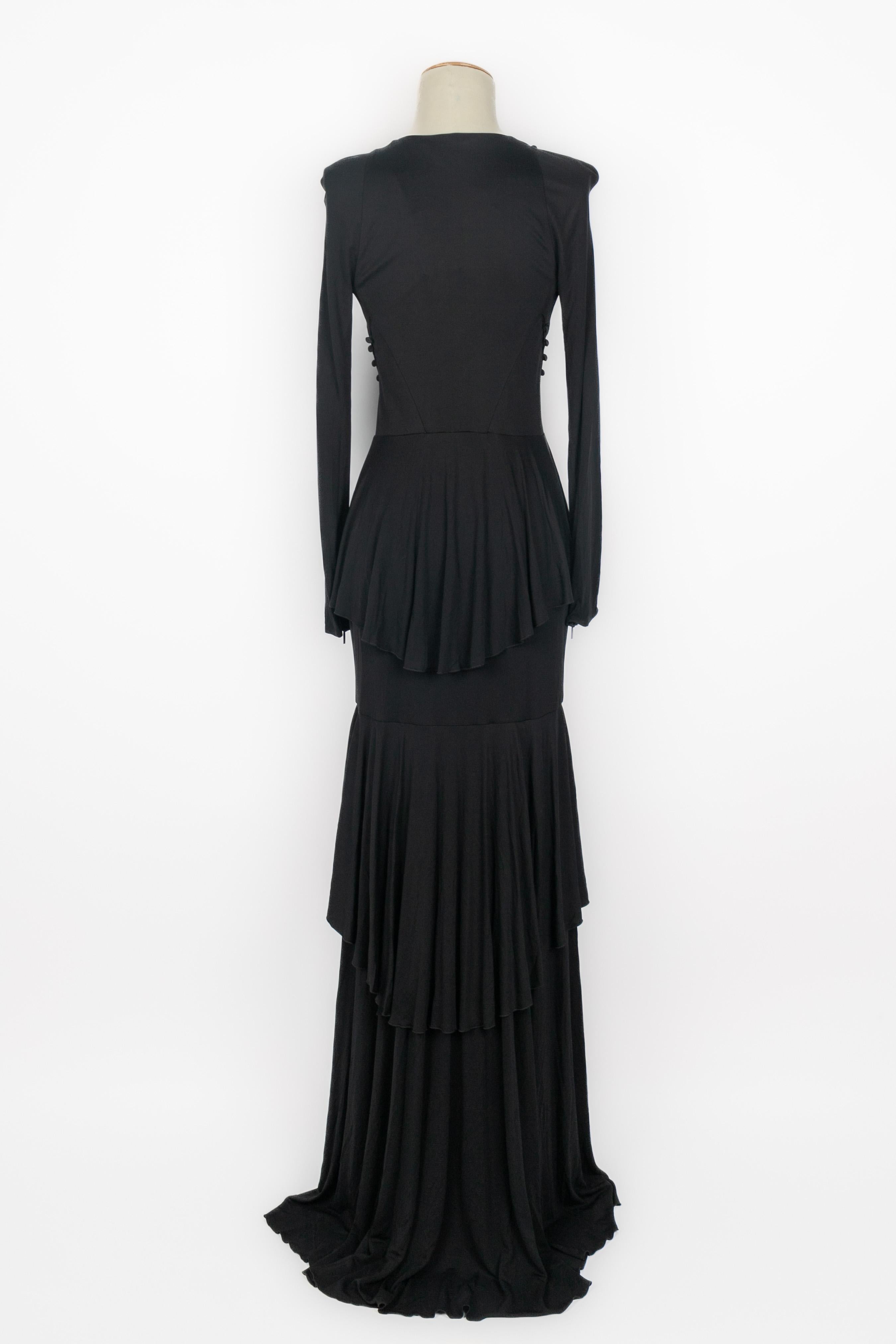 Cavalli long black dress For Sale 1