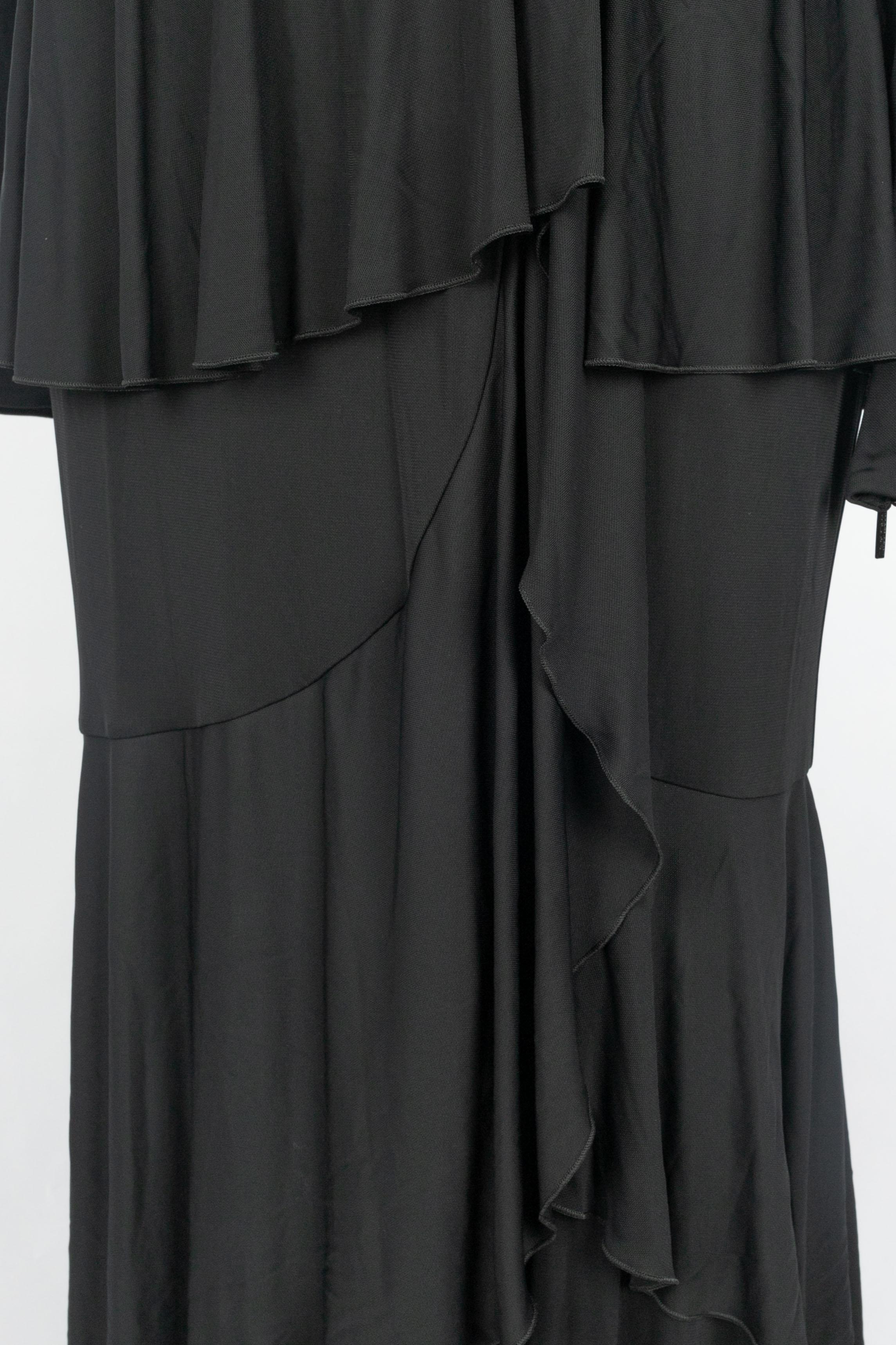 Cavalli long black dress For Sale 3