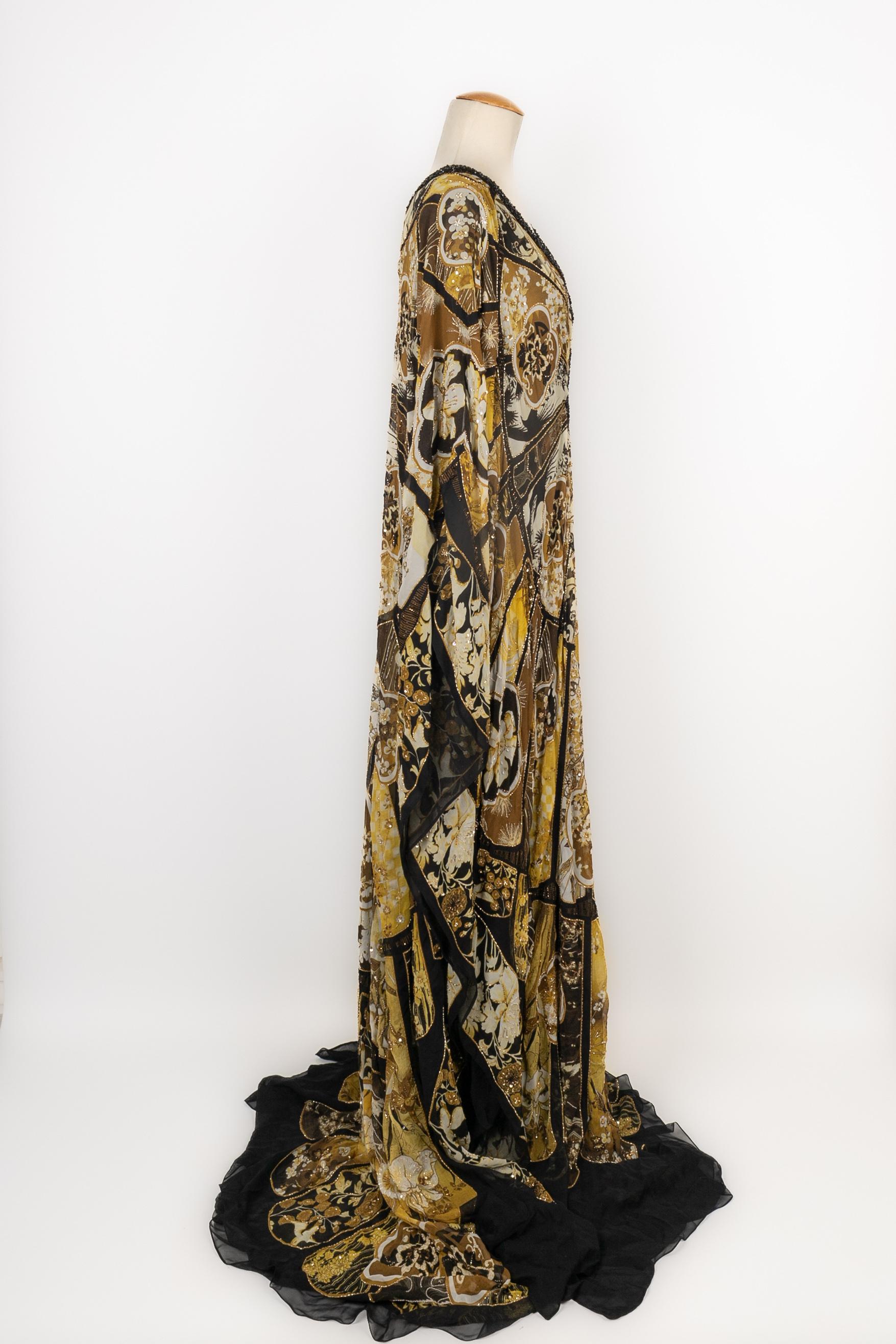 Vestido largo Cavalli Marrón en venta
