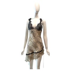 Cavalli mini robe slip en soie dentelle