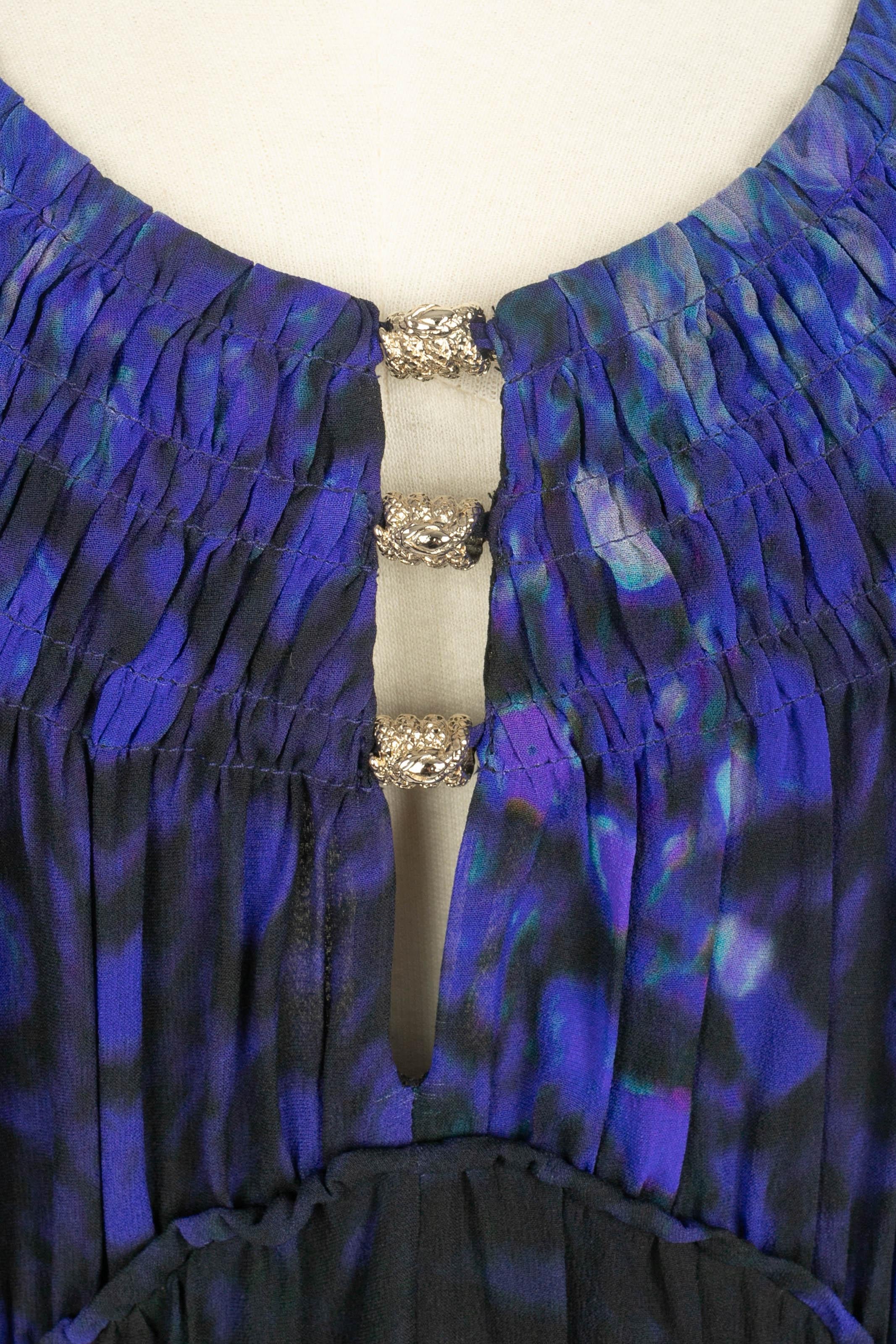 Cavalli silk dress In Excellent Condition For Sale In SAINT-OUEN-SUR-SEINE, FR