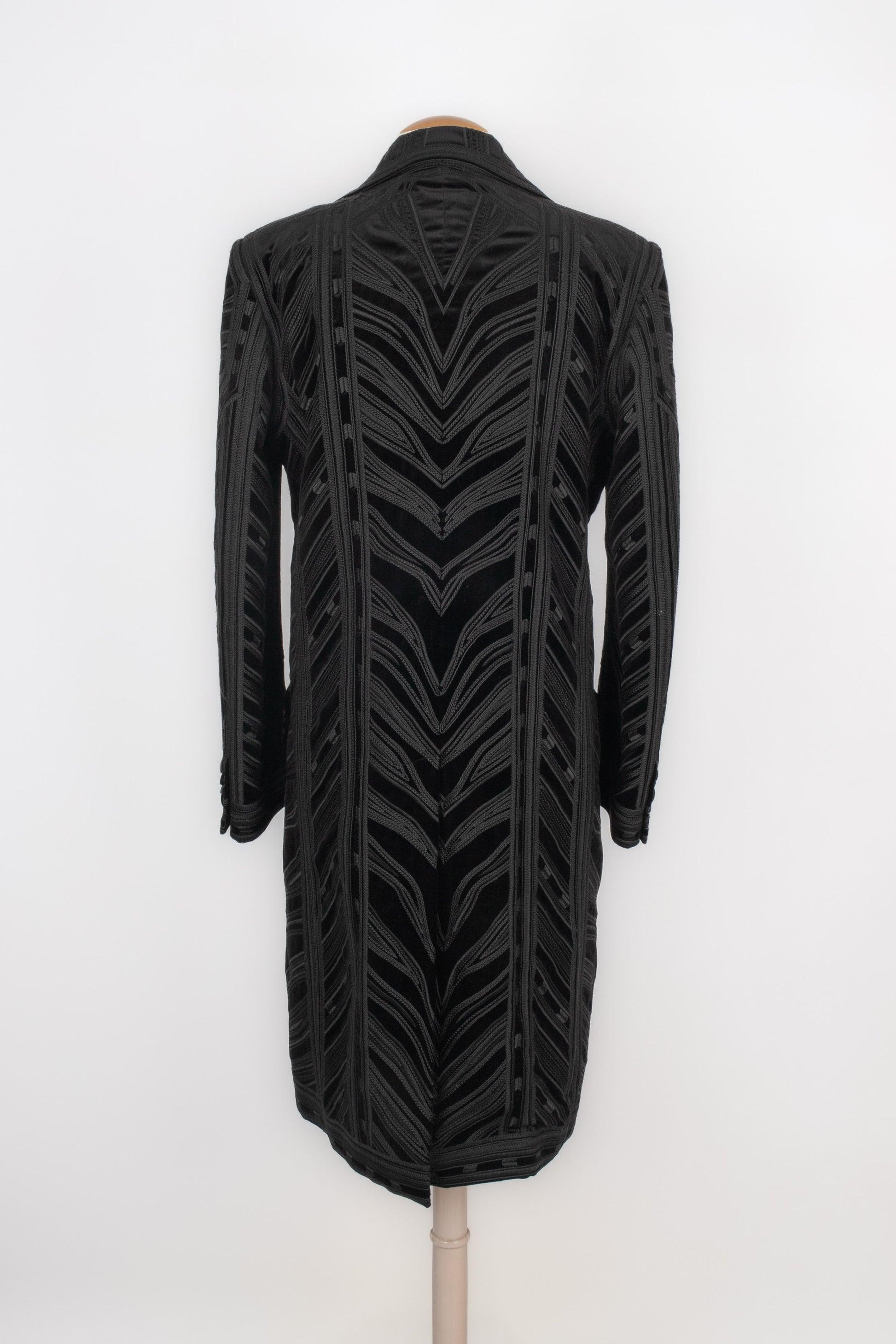 Cavalli Velvet Coat In Excellent Condition In SAINT-OUEN-SUR-SEINE, FR