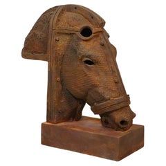 Cavallo Coated Terracotta Sculpture by Gabriele Garbolino Rù
