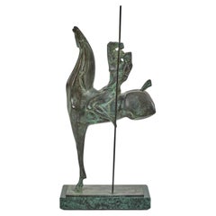 "Cavallo E Cavalier" Bronze Sculpture by Claudio Nicoli