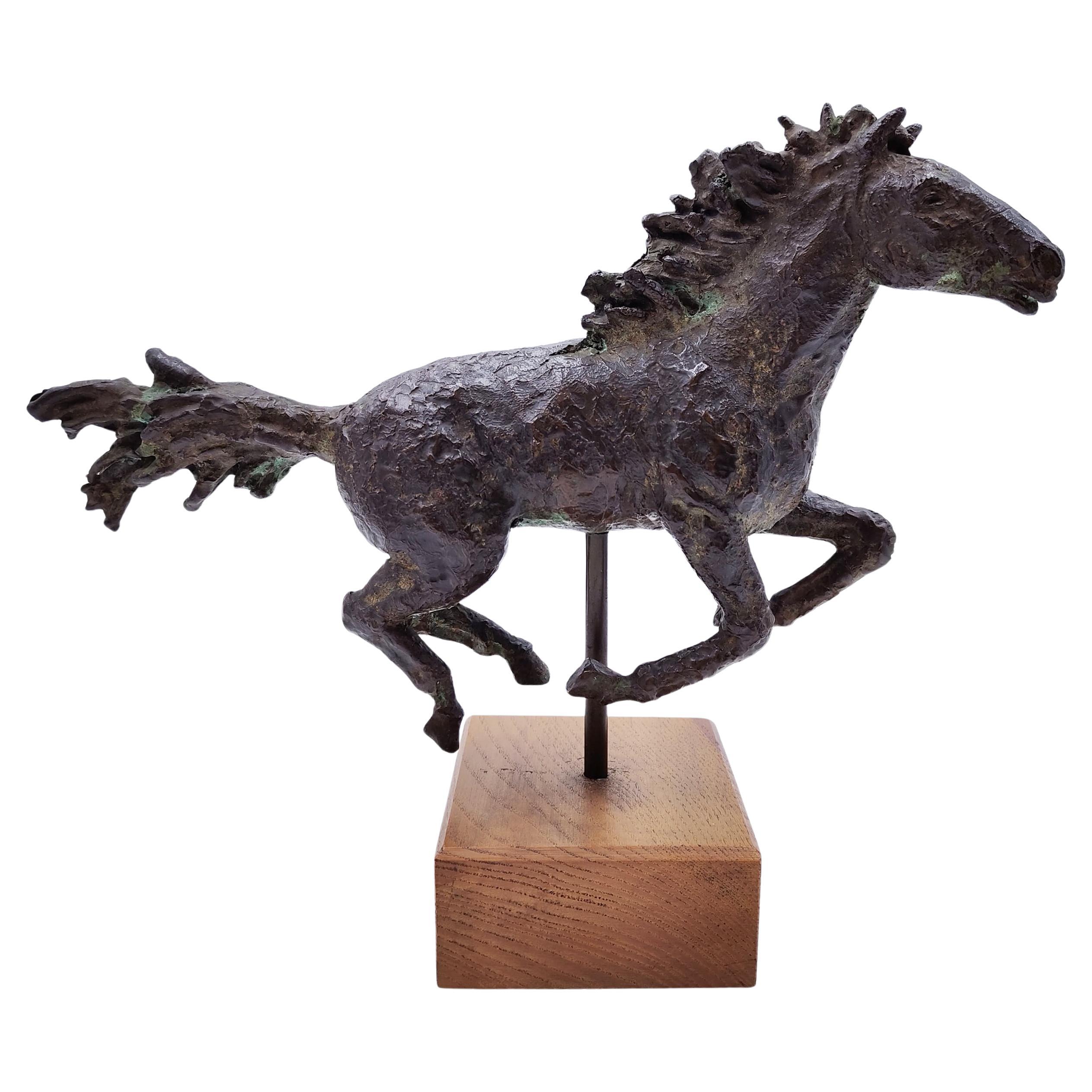 Caballo corredor de bronce de Piero Augusto Donati, nº 5/30, Italia, años 80/'90