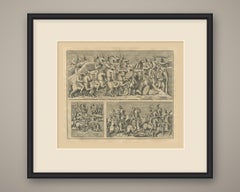 Cavalry Battle and River Crossing with Armored Horsemen, Montfaucon, 1722