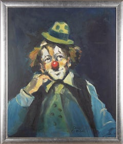 Cavan Corrigan (b.1942) - 20th Century Oil, The Thoughtful Clown