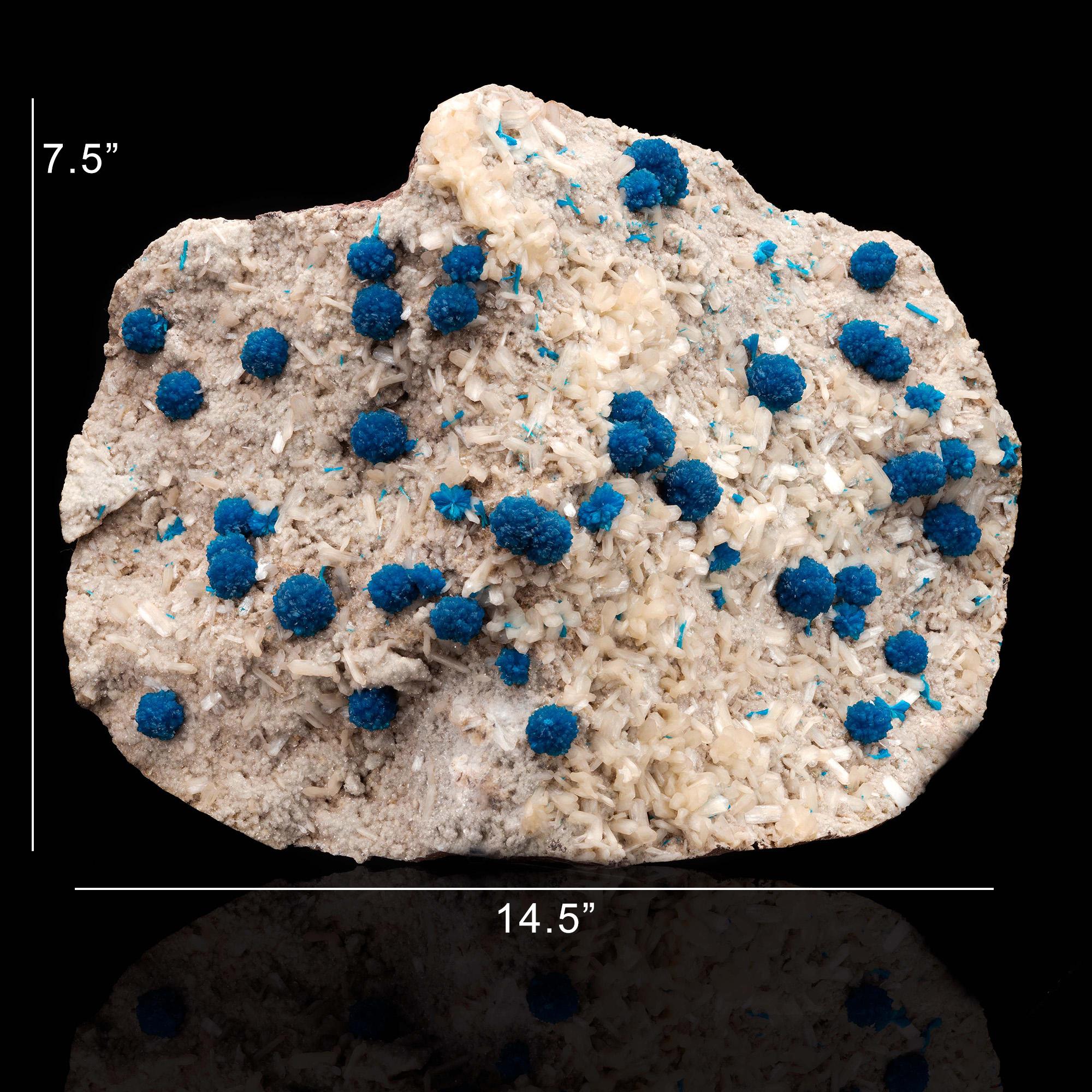 Crystal Cavansite on Stilbite from India For Sale