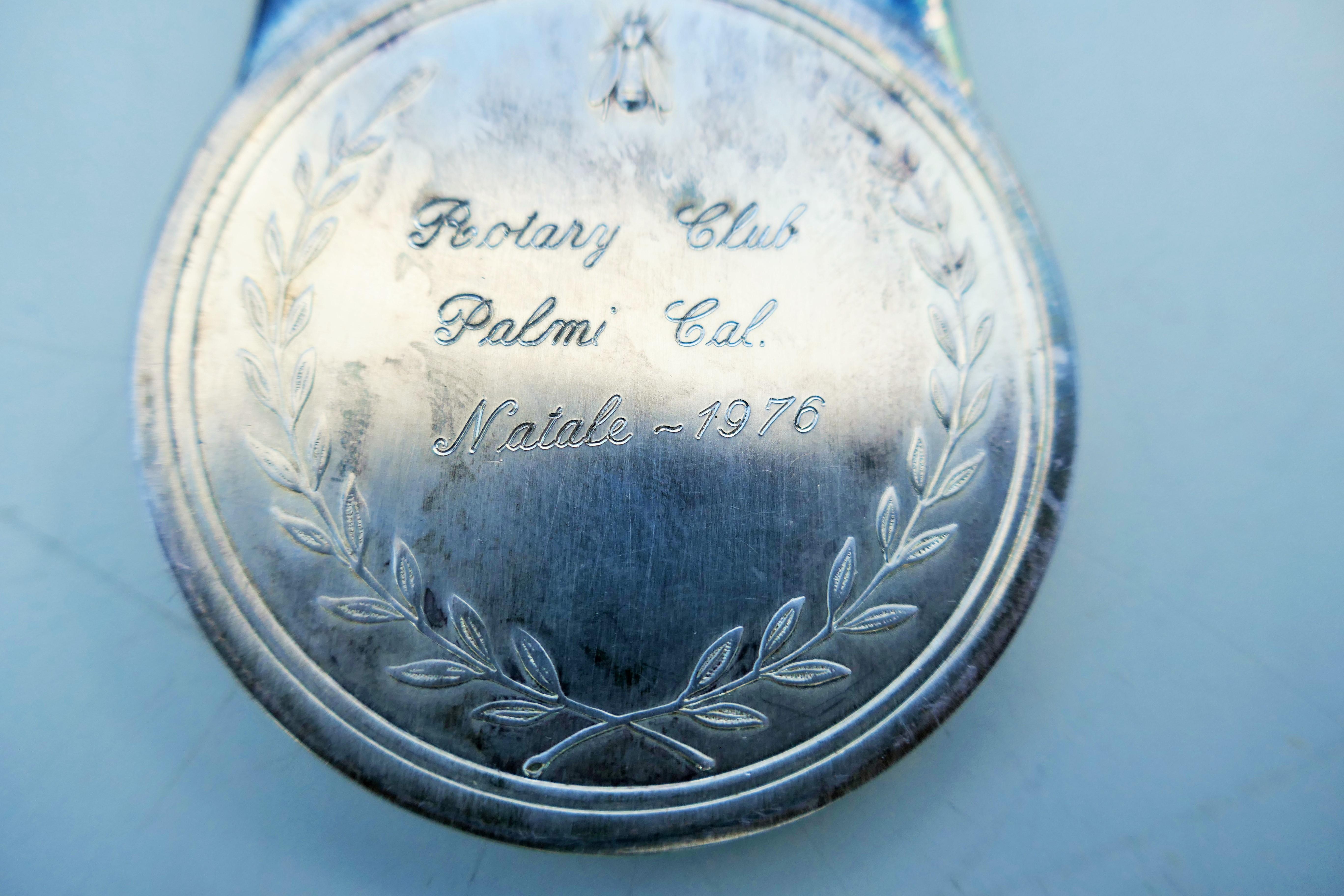 Christofle silver Napoleon corkscrew - Rotary club  For Sale 4