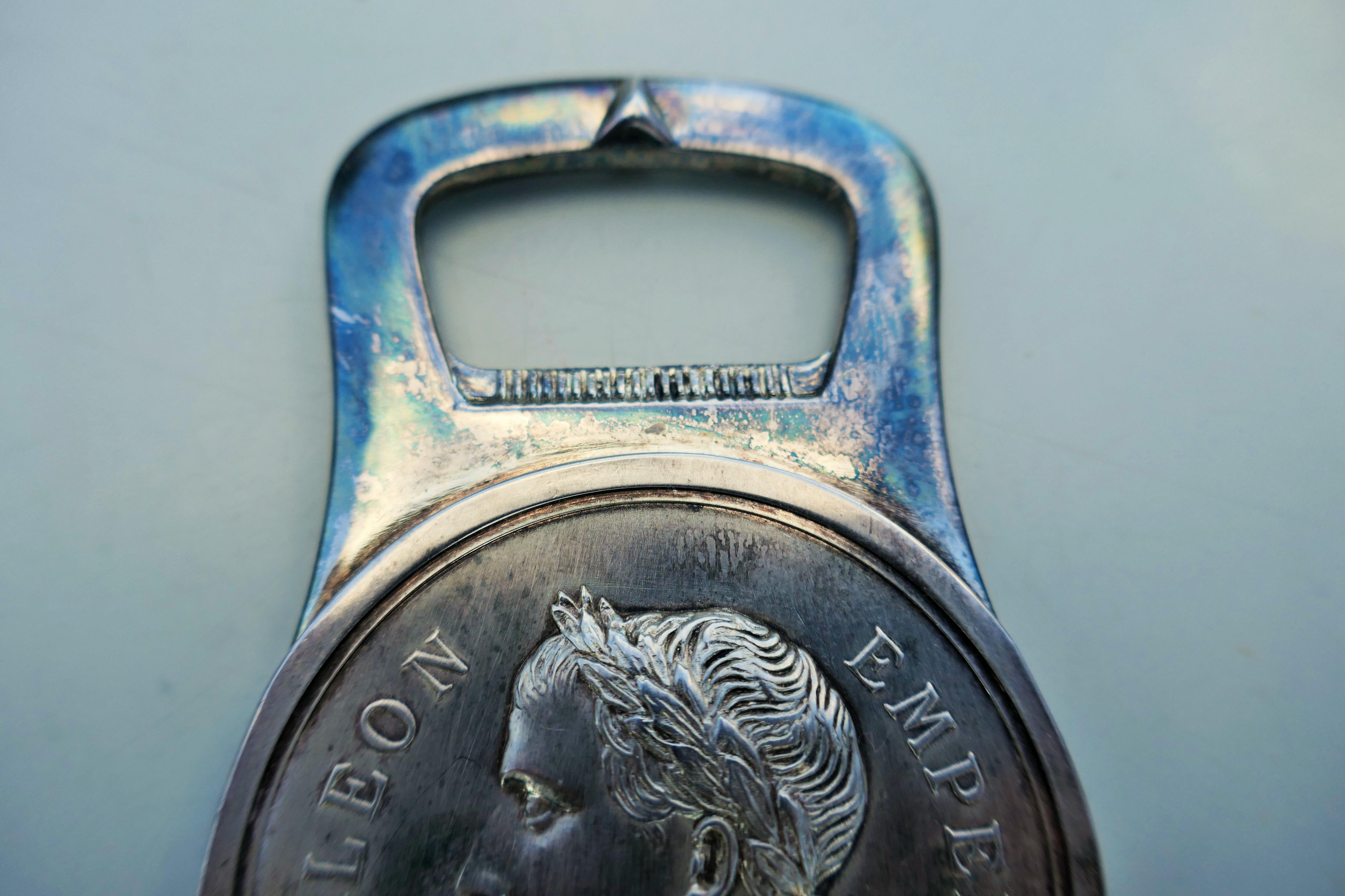 Christofle silver Napoleon corkscrew - Rotary club  For Sale 1