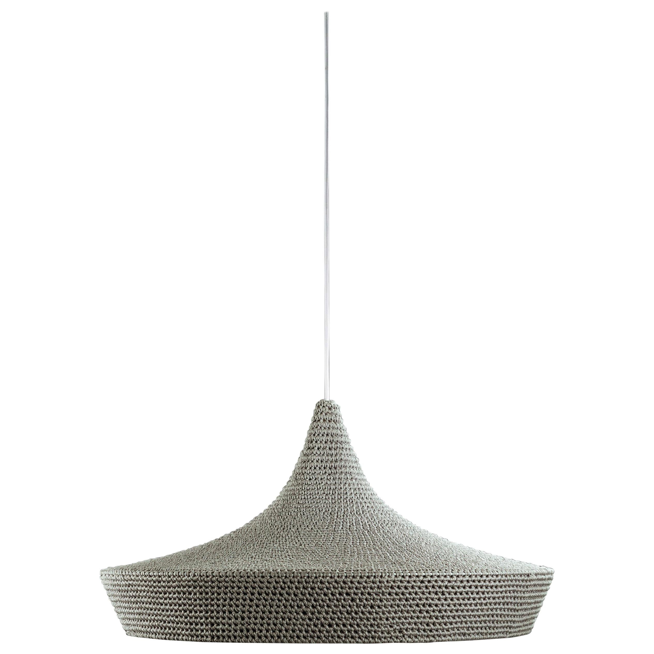CAVE Pendant Light Ø30cm/11.8in, Hand Crocheted in 100 Egyptian Cotton