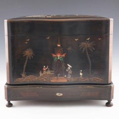 Cave a Liqueur with Chinoiserie Inlay Late 19th Century