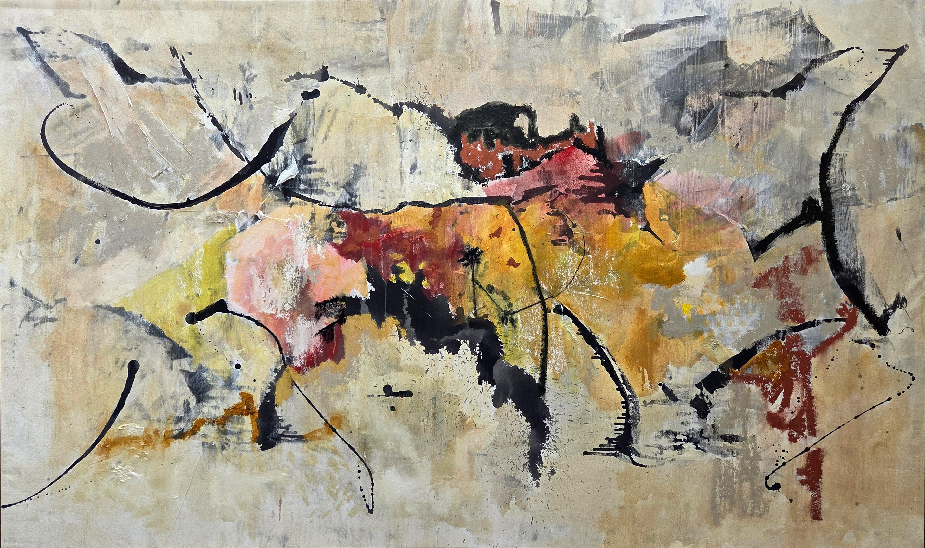 "Cave Painting After Plato " 2025 Abstract Painting by Kathi Robinson-Frank