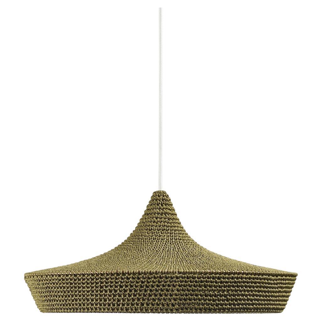 CAVE Pendant Light Ø30cm/11.8in, Hand Crocheted in 100% Egyptian Cotton For Sale