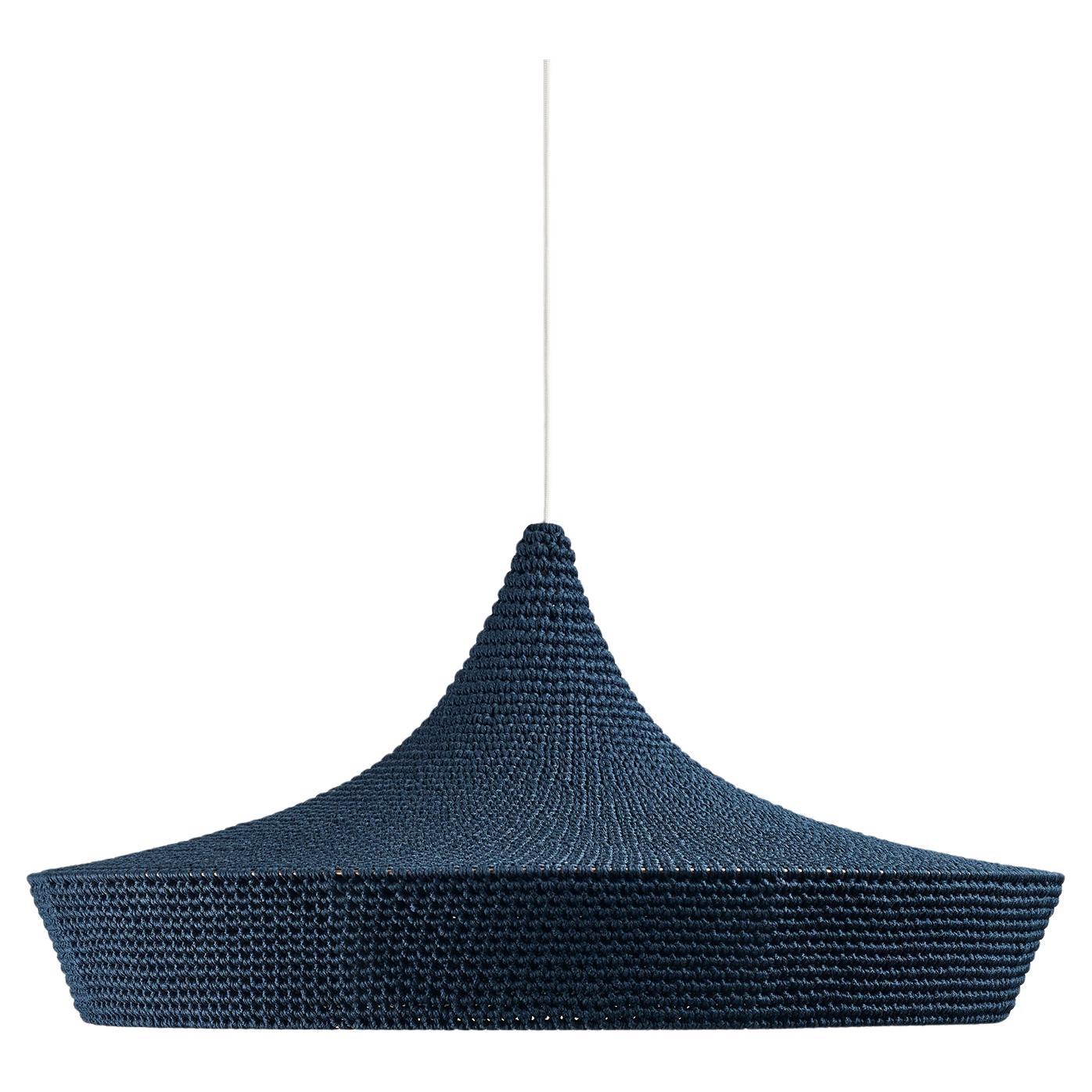 CAVE Pendant Light Ø50cm/ 9.7in, Hand Crocheted in 100% Egyptian Cotton For Sale